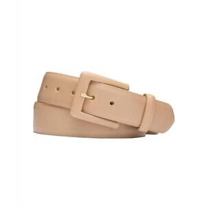 NEW W. KLEINBERG women's covered buckle belt in bone